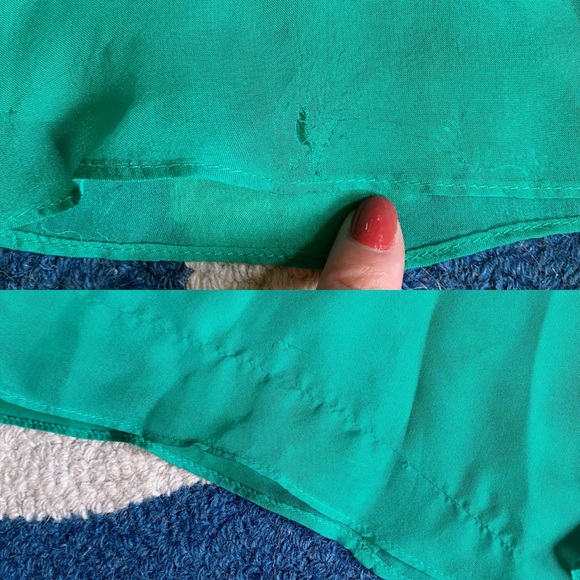 🦚 MONSOON TEAL GREEN BEADED FESTIVE SILK DRESS! - Picture 15 of 16